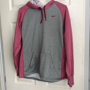 Nike Grey And Pink Hoodie